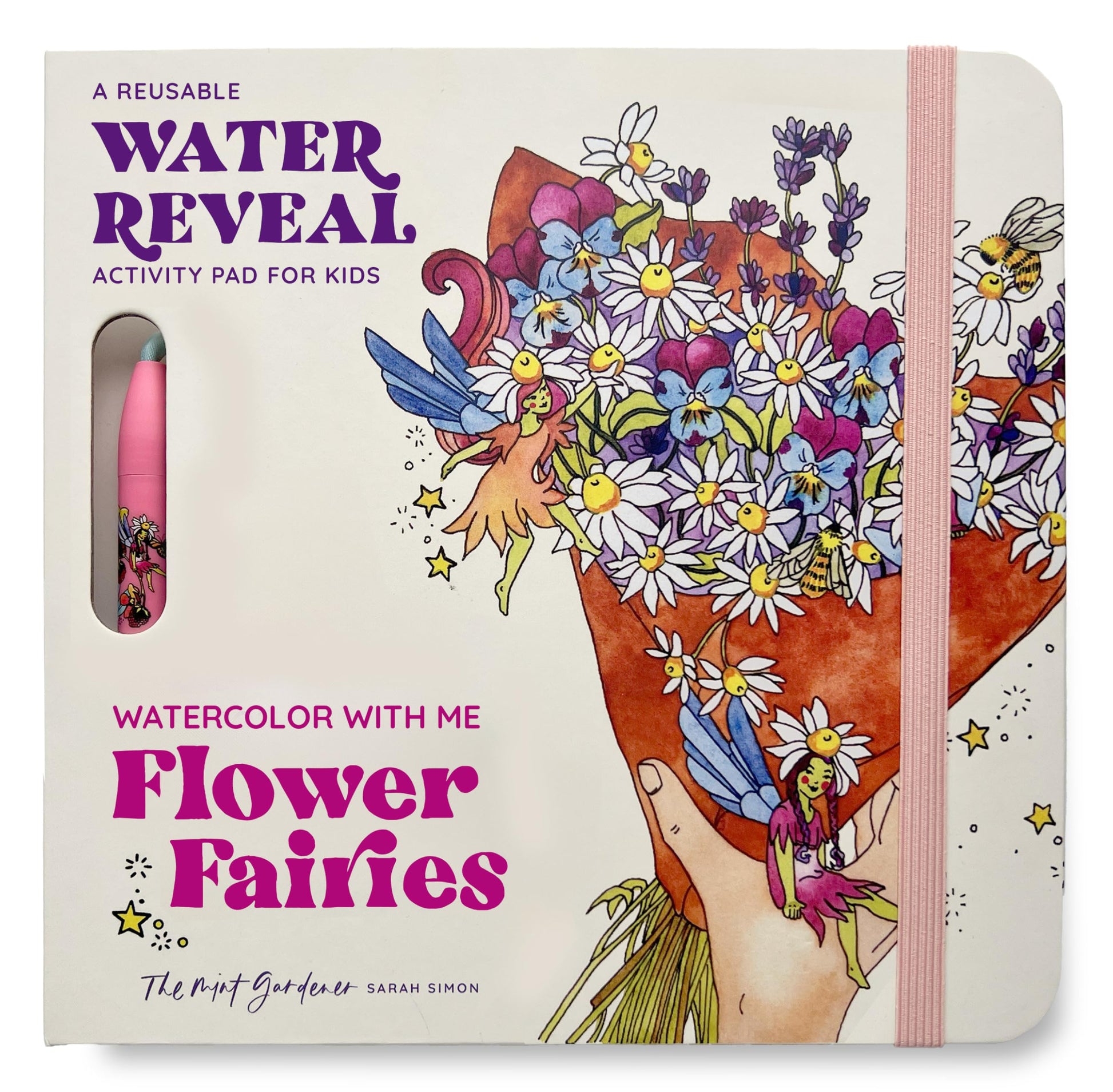 Watercolor with Me: Flower Fairies: A Reusable Water Reveal Coloring Book for Kids Featuring Flowers and Fairies