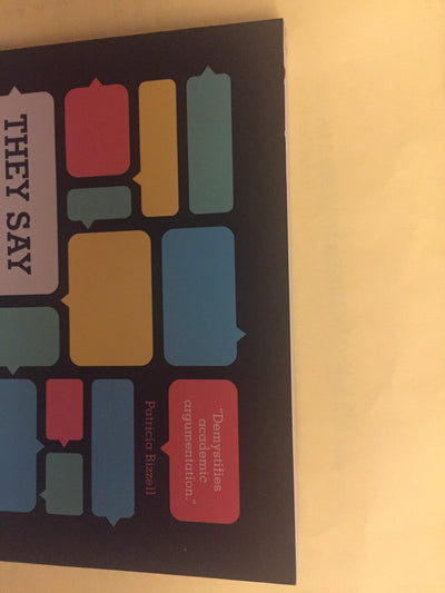 "They Say / I Say": The Moves That Matter in Academic Writin