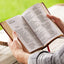 NKJV, Personal Size Large Print End-of-Verse Reference Bible, Verse Art Cover Collection, Leathersoft, Brown, Red Letter, Comfort Print: Holy Bible, New King James Version