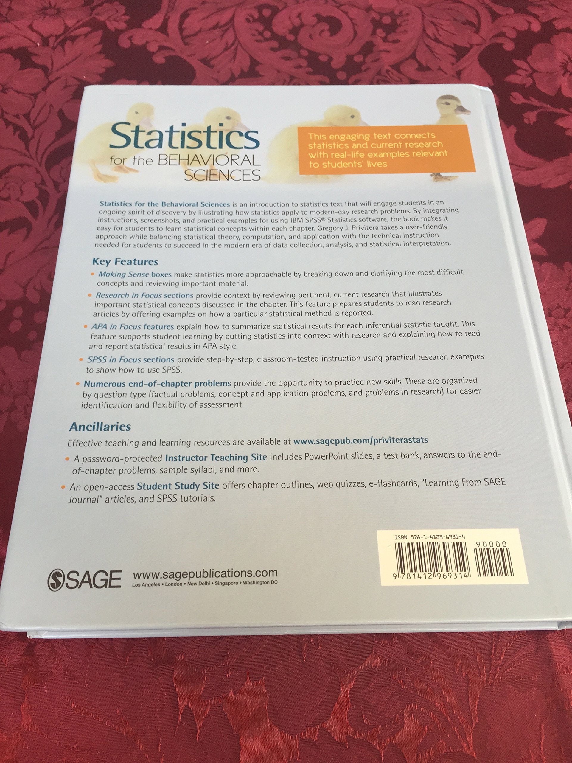 Statistics for the Behavioral Sciences