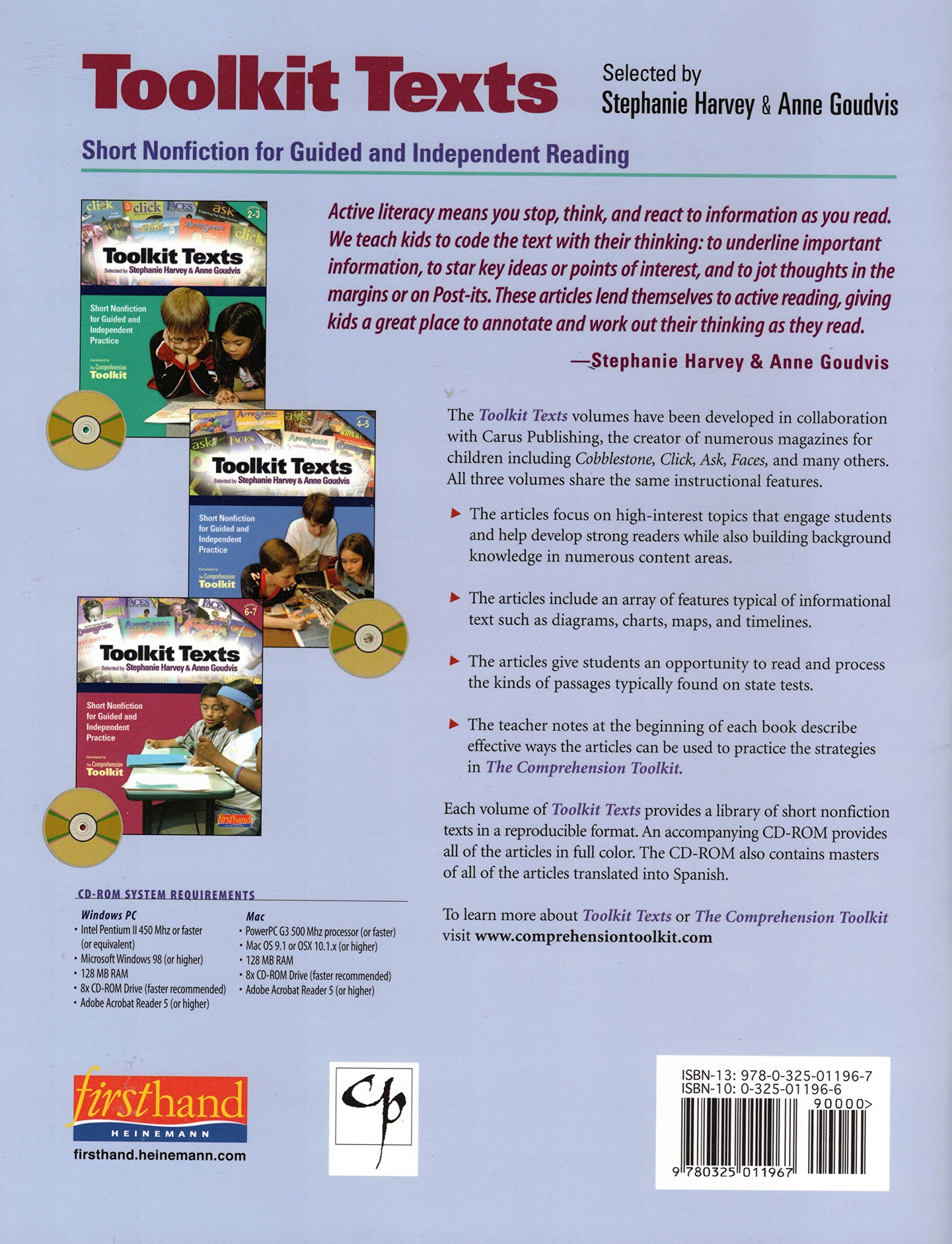 Toolkit Texts: Grades 4-5: Short Nonfiction for Guided and Independent Practice (Comprehension Toolkit)