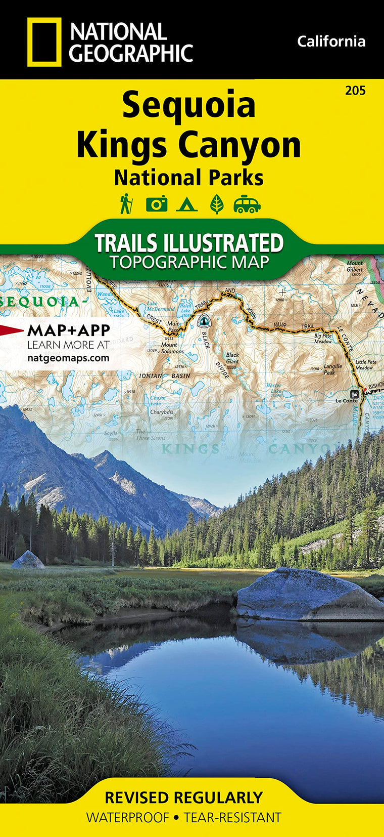 Sequoia and Kings Canyon National Parks Map (National Geographic Trails Illustrated Map, 205)