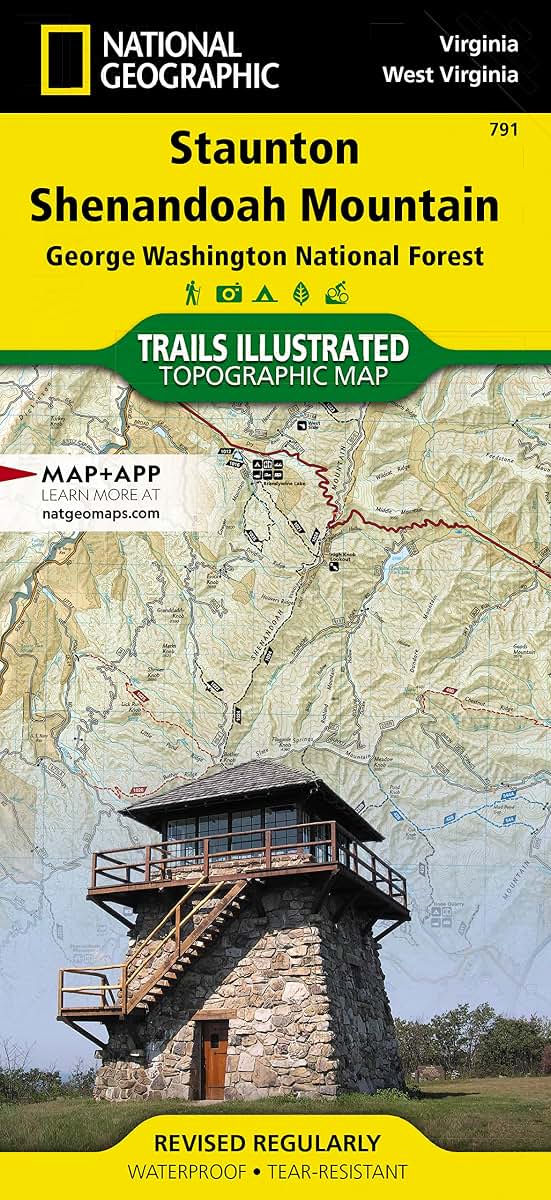 Staunton/Shenandoah Mountain, George Washington National Forest Hiking Map
