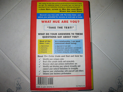 The COLOR CODE: A NEW WAY TO SEE YOURSELF, YOUR RELATIONSHIPS, AND LIFE