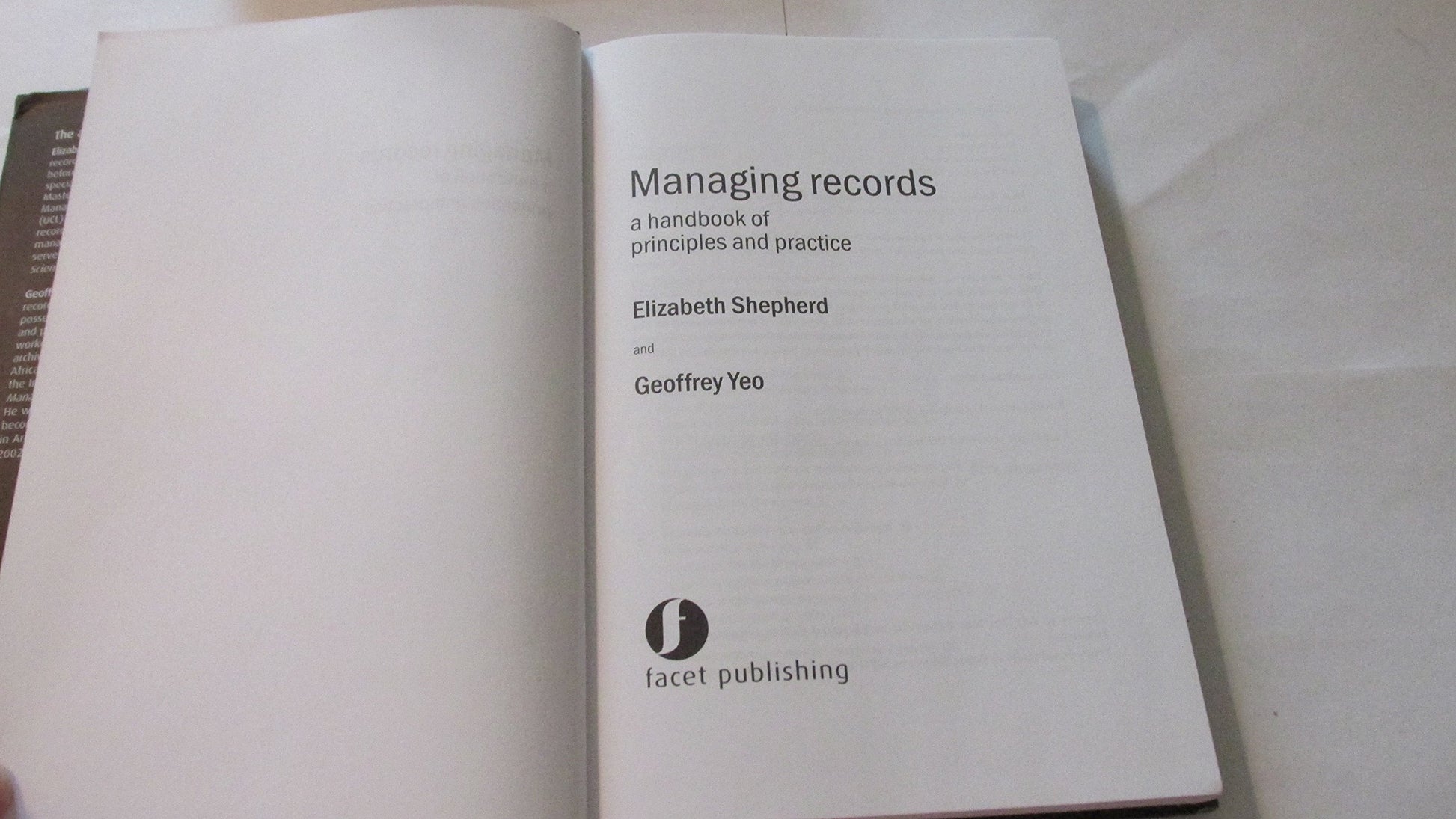Managing Records: A Handbook of Principles and Practice