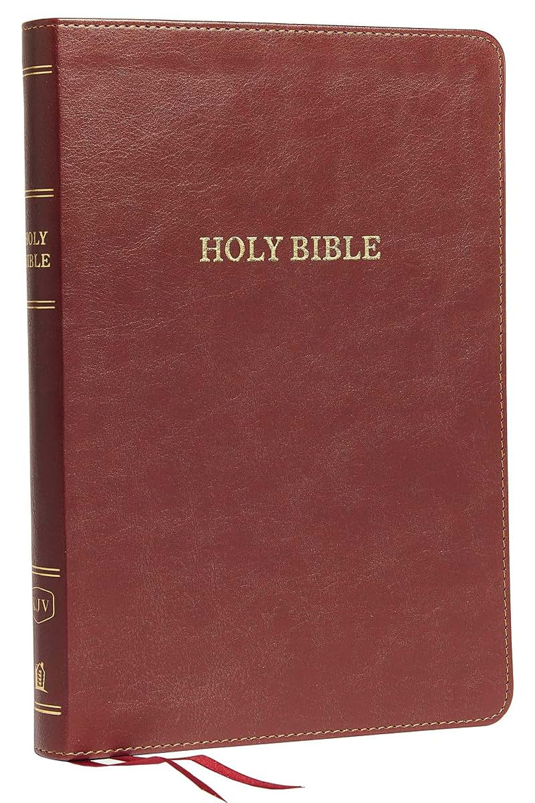 KJV, Thinline Bible, Large Print, Leathersoft, Burgundy, Red