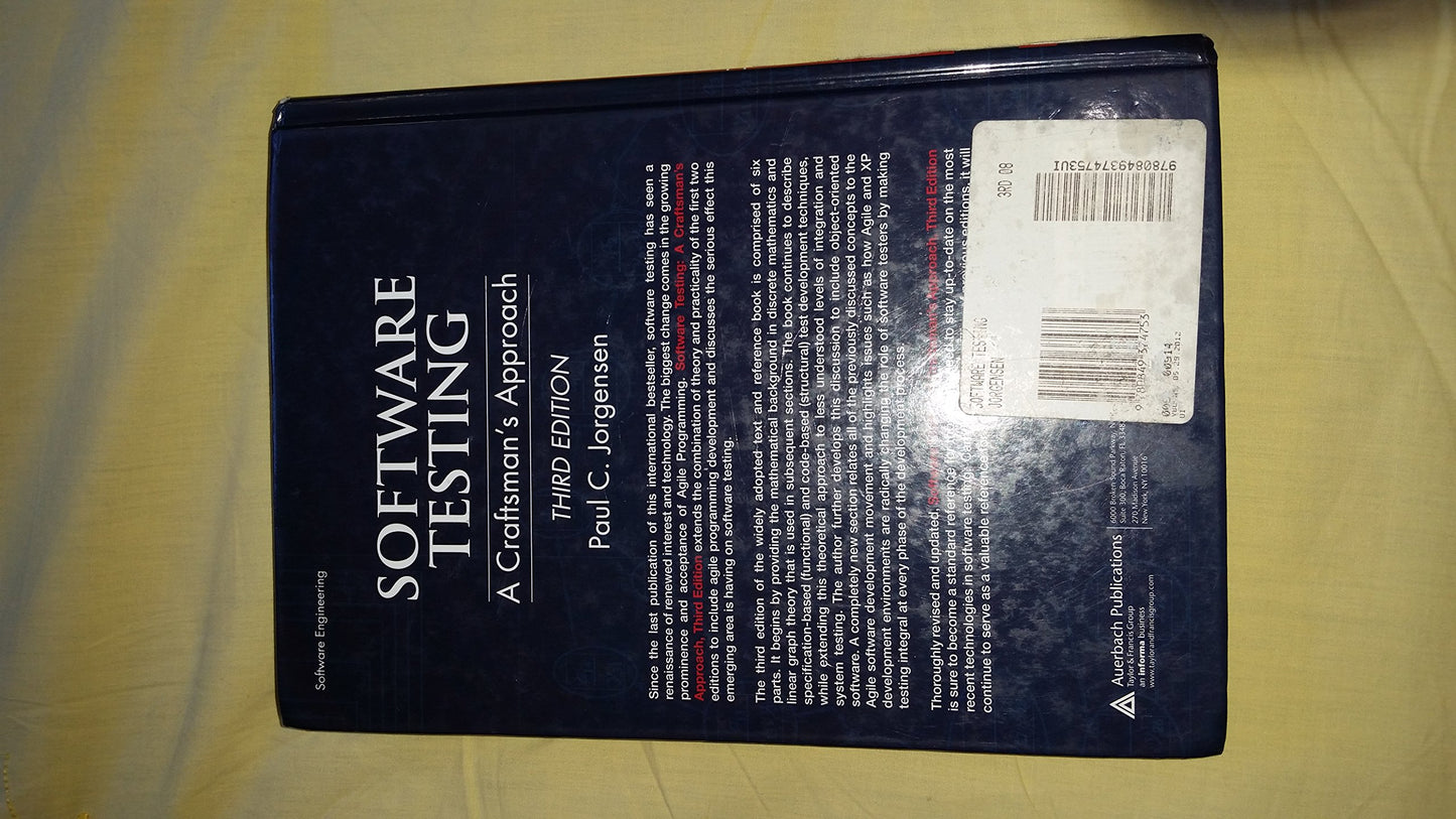 Software Testing: A Craftsman's Approach, Third Edition