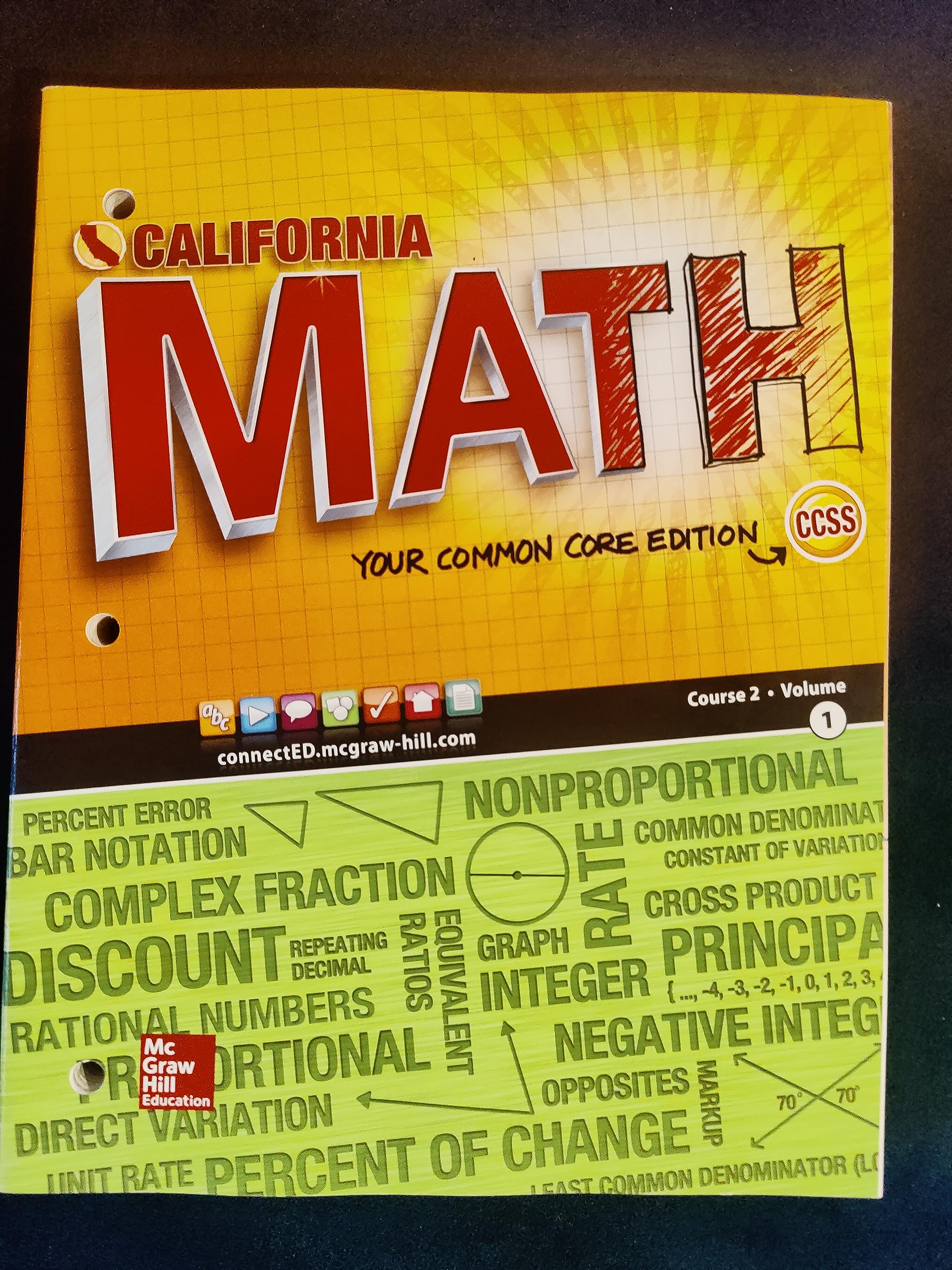 California Math Course 2 Volume 1