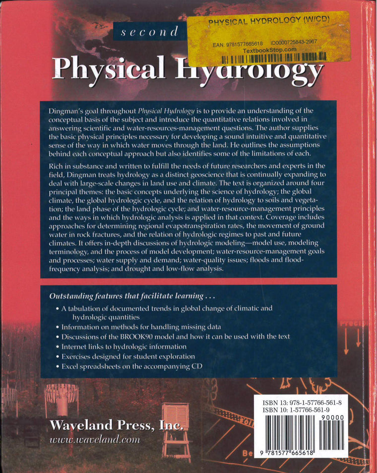 Physical Hydrology, Second Edition — back cover