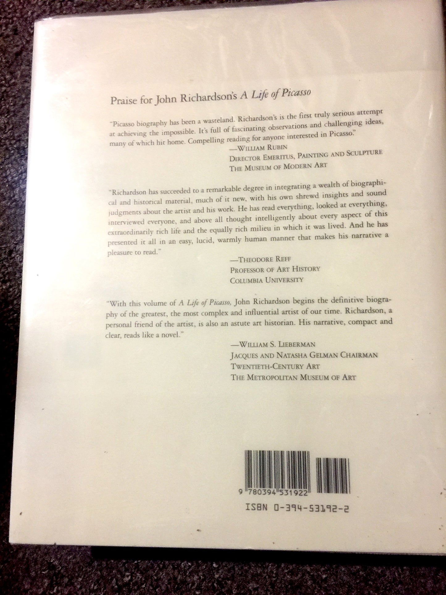 A Life of Picasso, Volume I: 1881-1906 by John Richardson