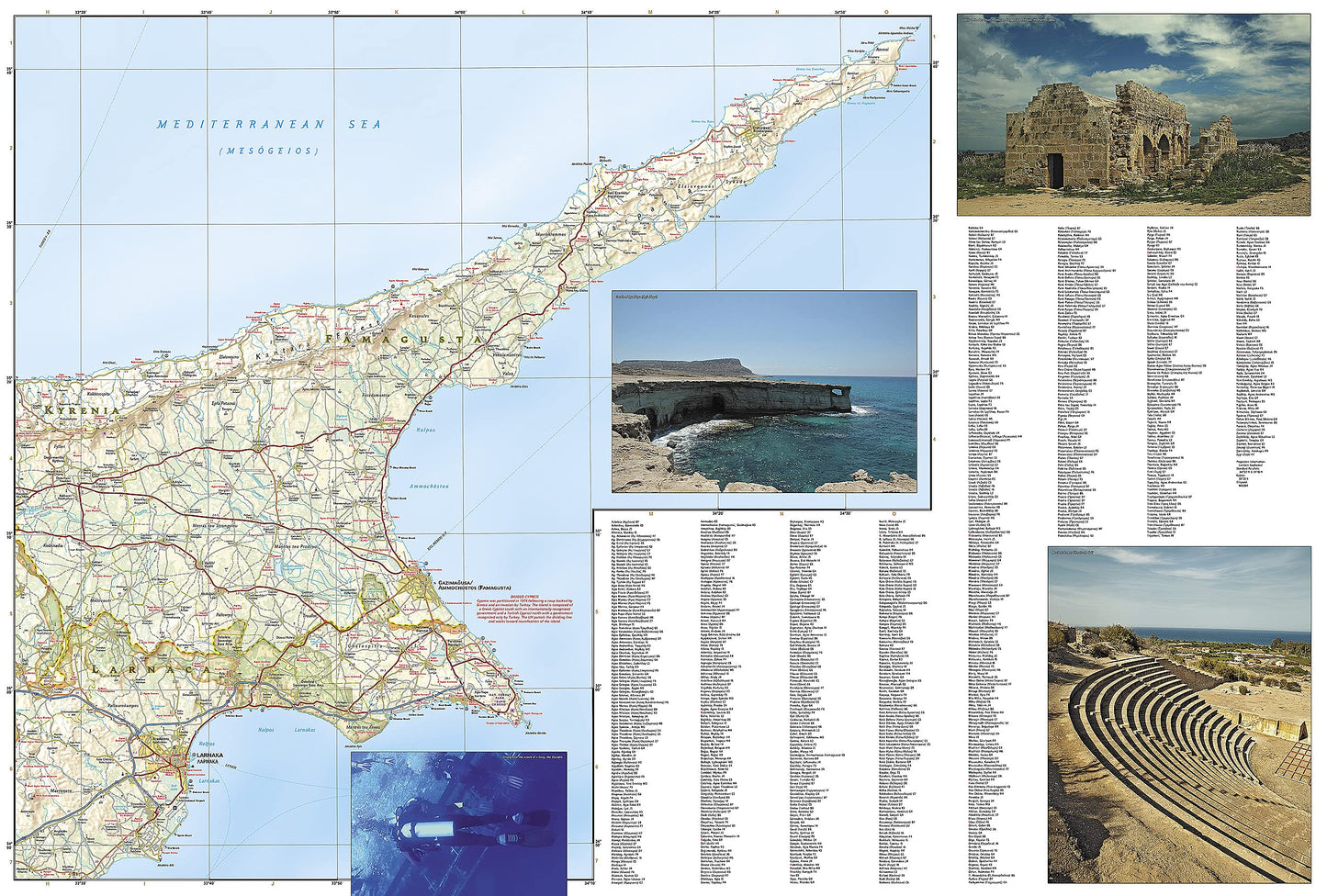 Cyprus Map (National Geographic Adventure Map, 3318)