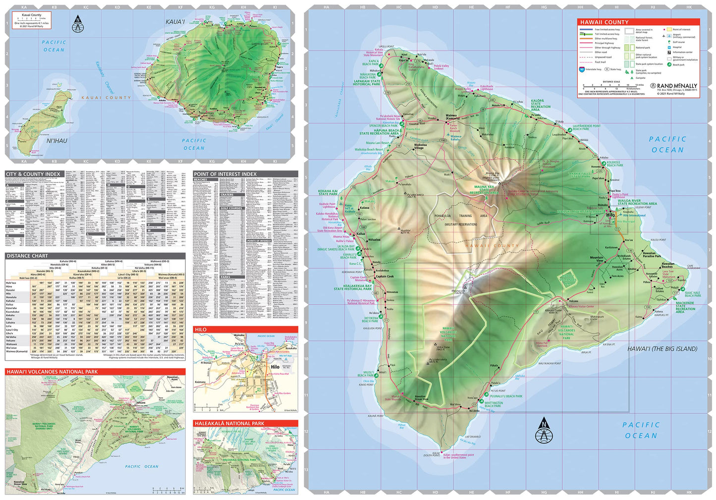 Rand McNally Easy to Read: Hawaii State Map