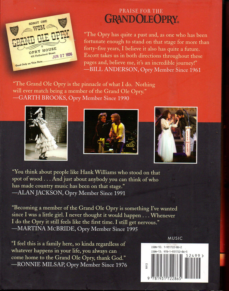 The Grand Ole Opry: The Making of an American Icon — back cover
