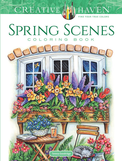 Creative Haven Spring Scenes Coloring Book (Adult Coloring Books: Seasons)