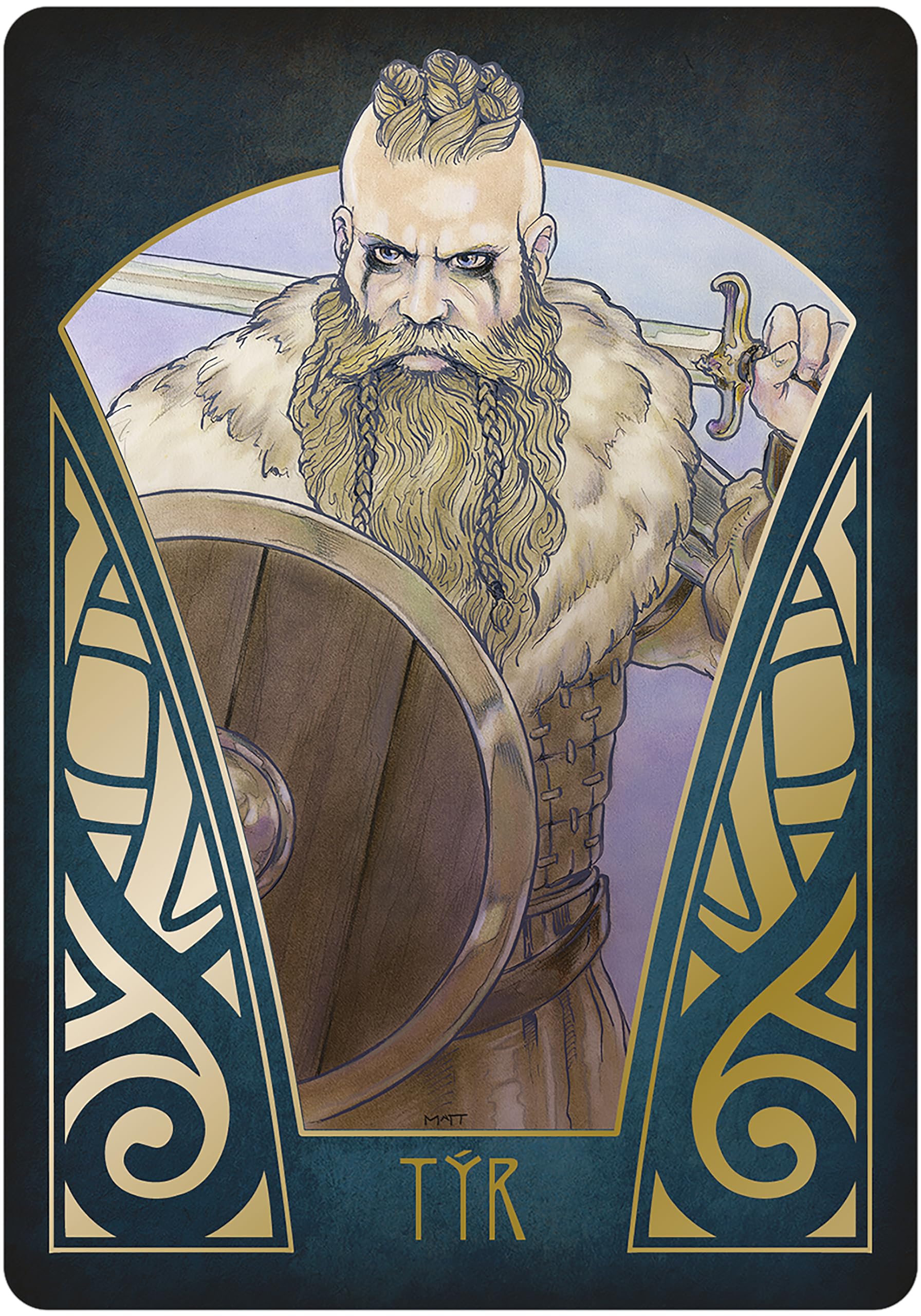 Gjallarhorn: A Norse Oracle Deck: Deluxe Set, 62 Gilt-Edged Oracle Cards, 80-Page Hardcover Book, Gold Foil Accents, Norse Mythology, Ancient Runes, Sigils, Gods & Goddesses