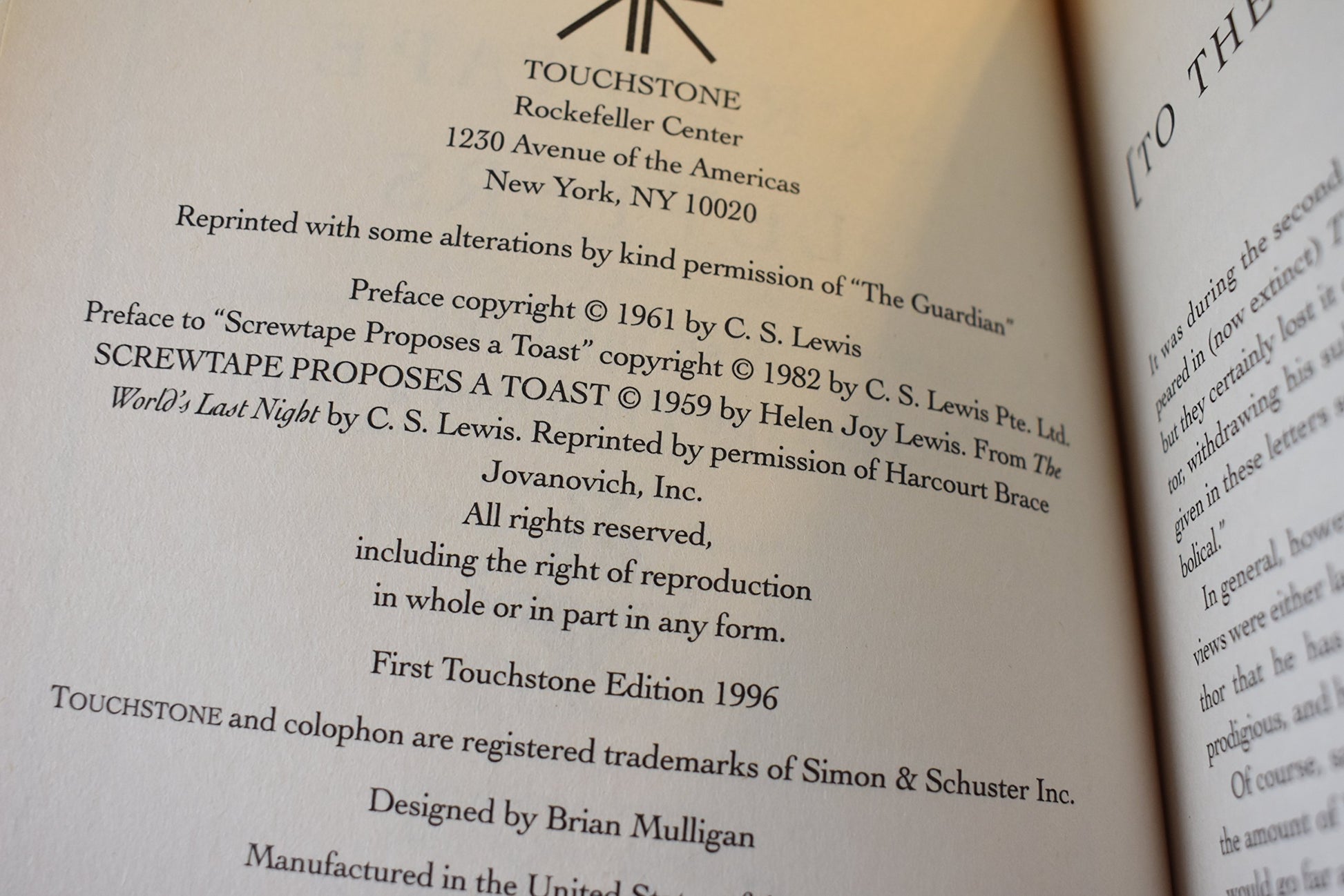 The Screwtape Letters: Includes Screwtape Proposes a Toast