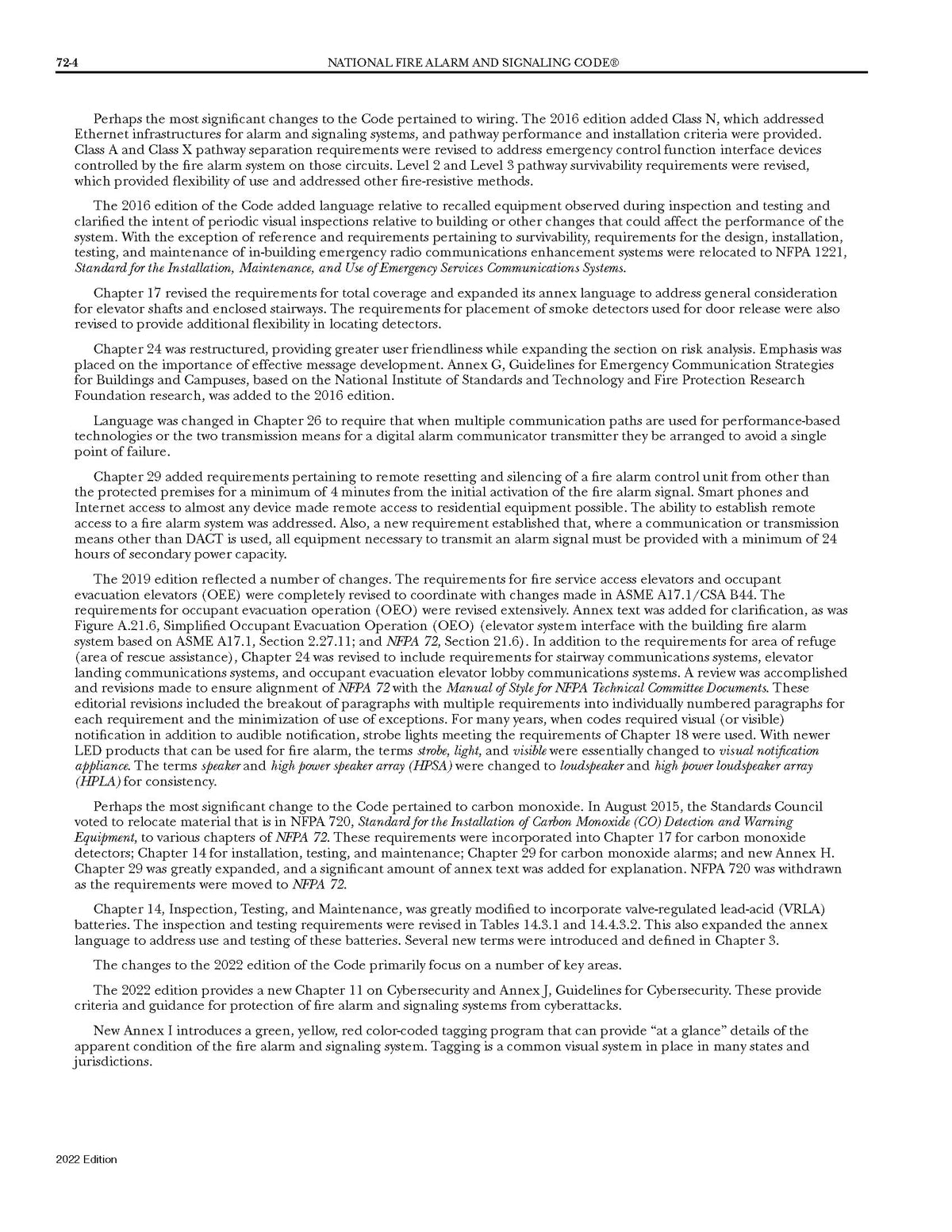 NFPA 72, National Fire Alarm and Signaling Code, 2022 Edition
