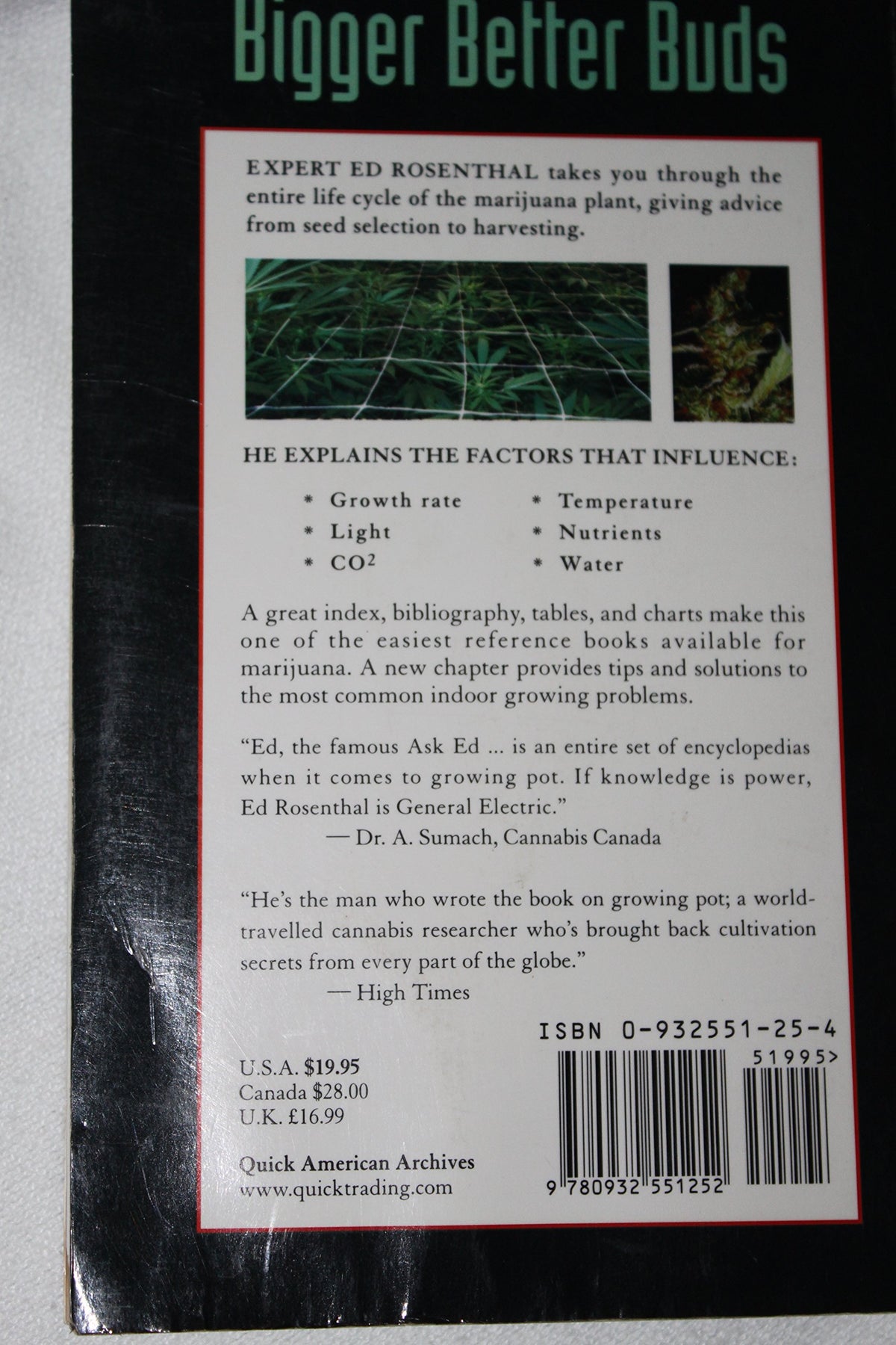 Marijuana Grower's Handbook: The Indoor High Yield Cultivation Grow Guide
