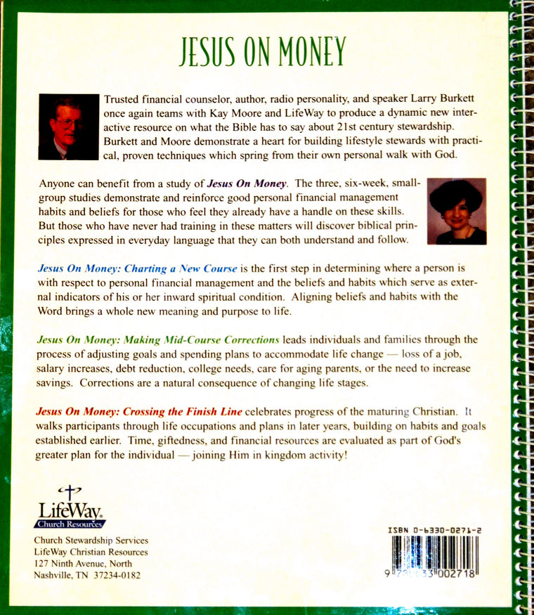 Jesus on Money: Book 2: Making Mid-Course Corrections — back cover