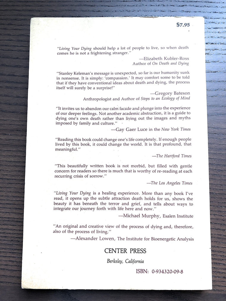 Living Your Dying — back cover