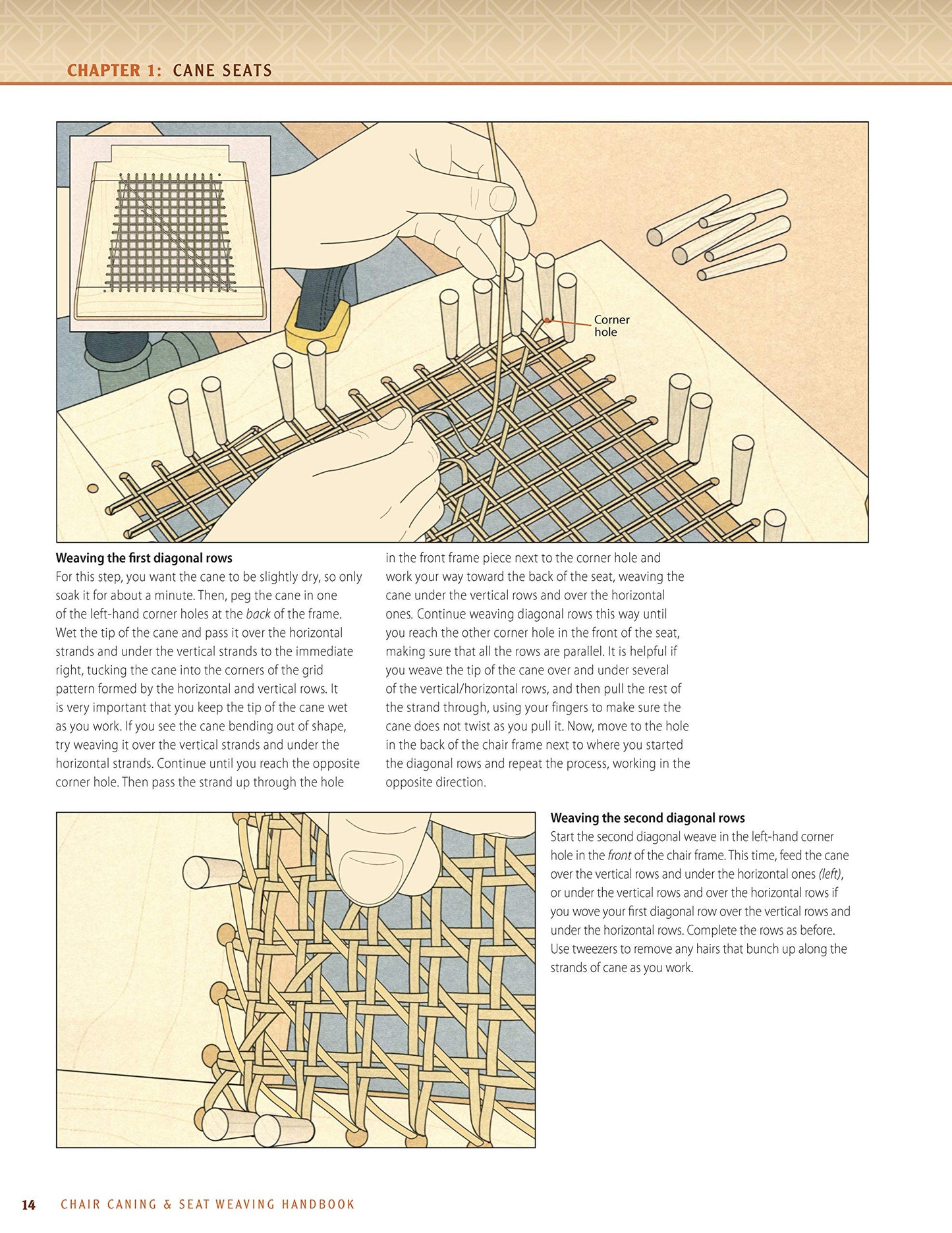 Chair Caning & Seat Weaving Handbook: Illustrated Directions for Cane, Rush, and Tape Seats (Fox Chapel Publishing) Step-by-Step Techniques to Restore and Repair Antique or Worn Out Chairs