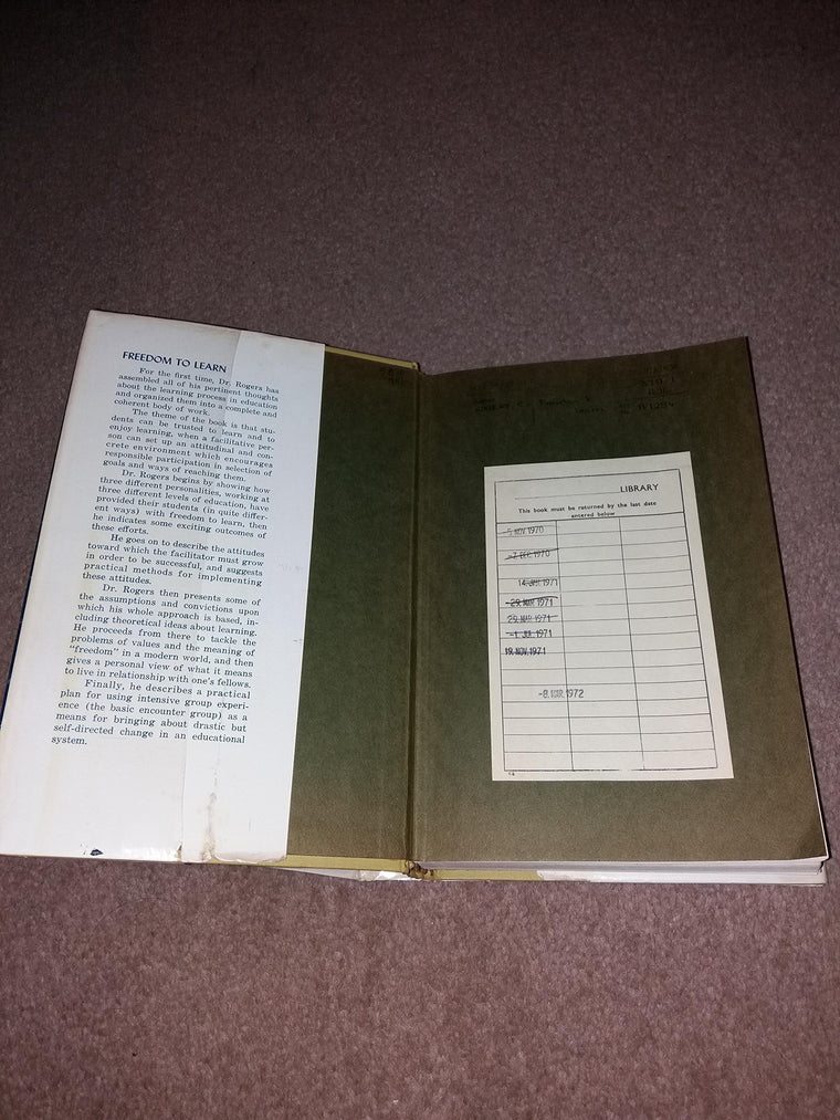 Freedom to learn;: A view of what education might become (Studies of the person) — back cover
