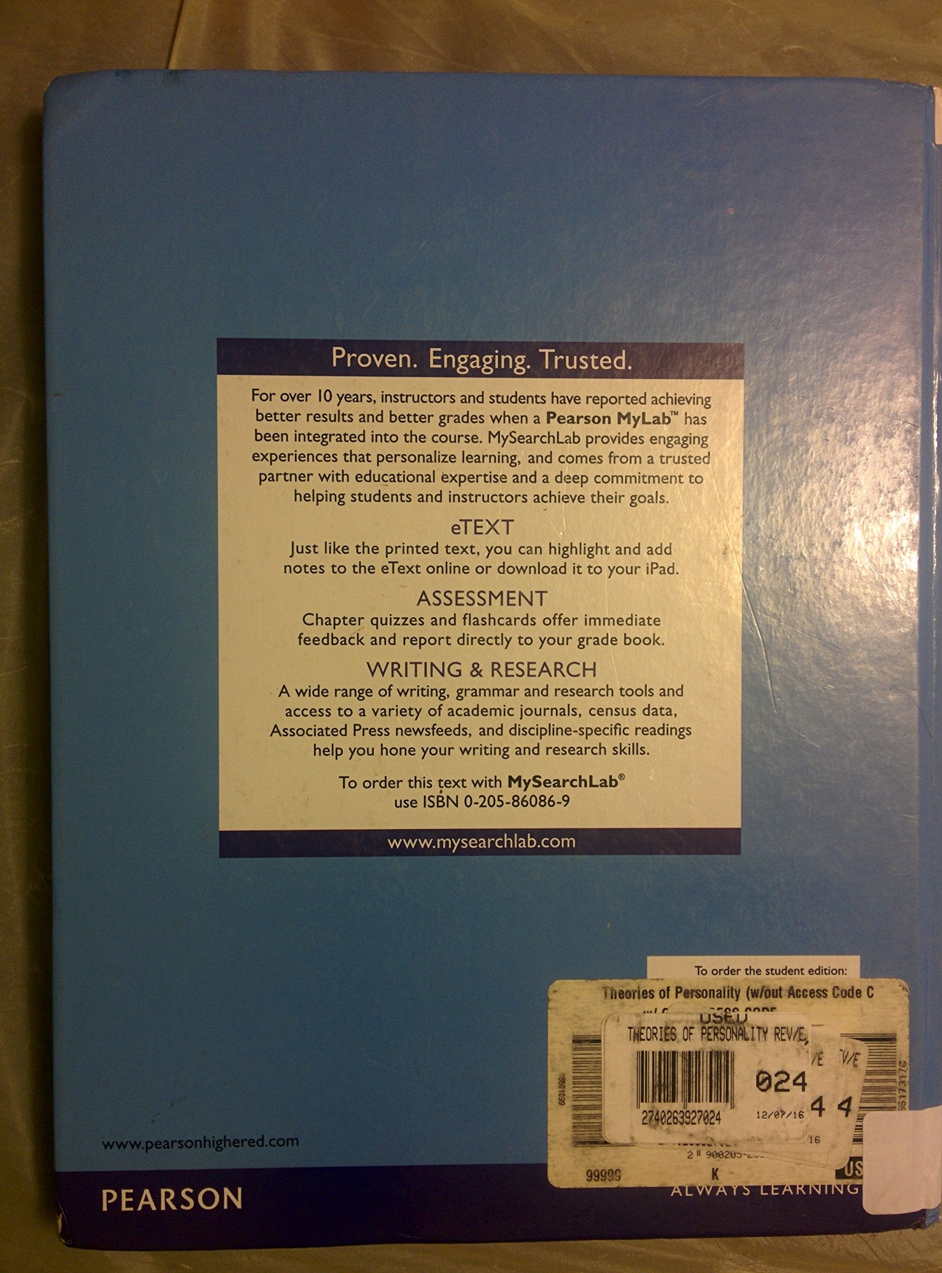 Theories of Personality: Understanding Persons (6th Edition)