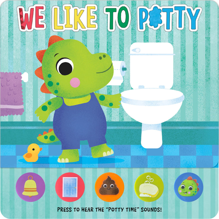 Little Hippo Books We Like to Potty  Interactive Toddler Books with Funny Bathroom Sounds  Sound Board Books & Kids Books  Dinosaur Baby Book with Sound