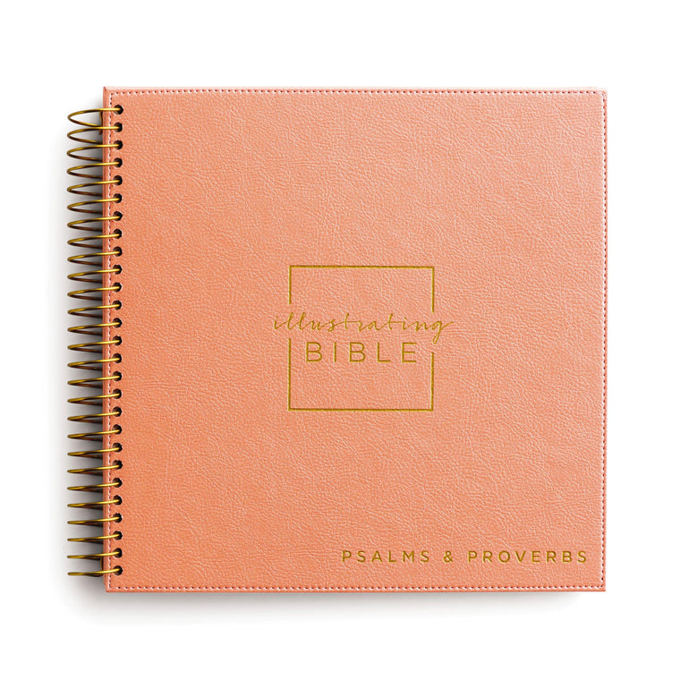 NIV, Spiral-bound Illustrating Bible: Psalms and Proverbs, Leathersoft Spiral, Coral: Draw, Write, and Reflect Your Way Through Scripture