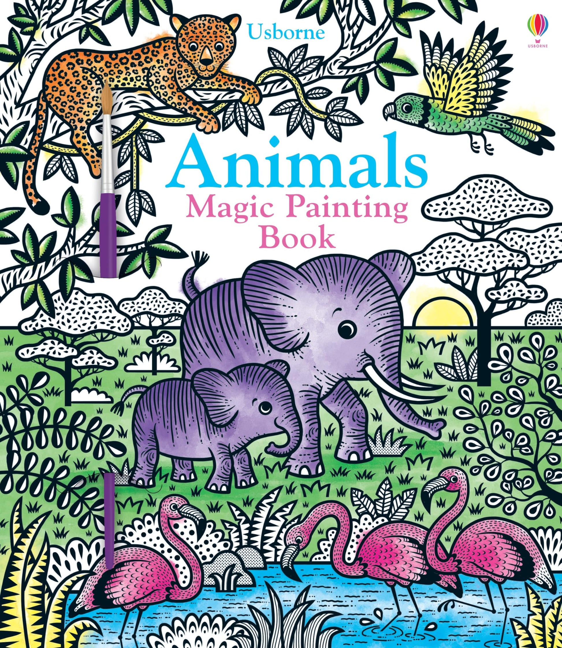 Animals Magic Painting Book: A Fun Interactive Activity Book for Children (Ages 5-8)-Brush Water to Reveal Hidden Animal Colors