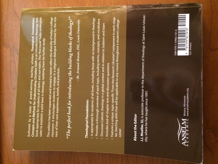Theological Foundations: Concepts and Methods for Understanding Christian Faith — back cover