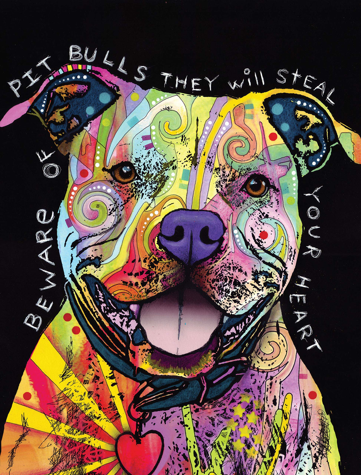 Dean Russo Pit Bull Journal: Lined Journal (Quiet Fox Designs) 144 Acid-Free Lined Pages for a Dream Diary or Journaling, with Vibrant Cover Art from Brooklyn Pop Artist Dean Russo
