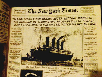 The New York Times Page One: Major Events 1900-1997 As Prese