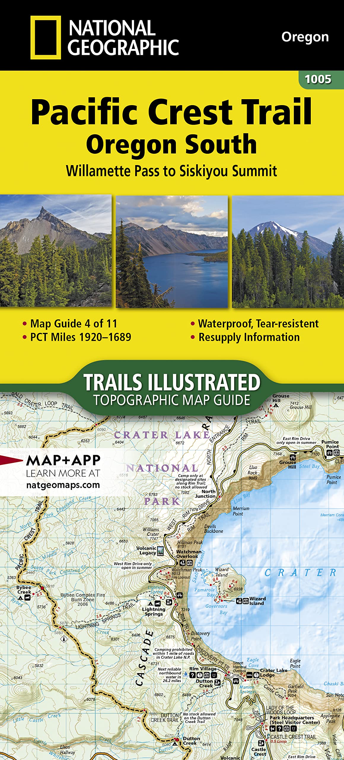 Pacific Crest Trail: Oregon South Map [Willamette Pass to Siskiyou Summit] (National Geographic Topographic Map Guide, 1005)