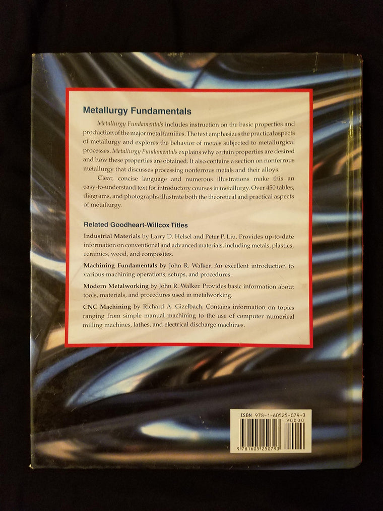 Metallurgy Fundamentals — back cover