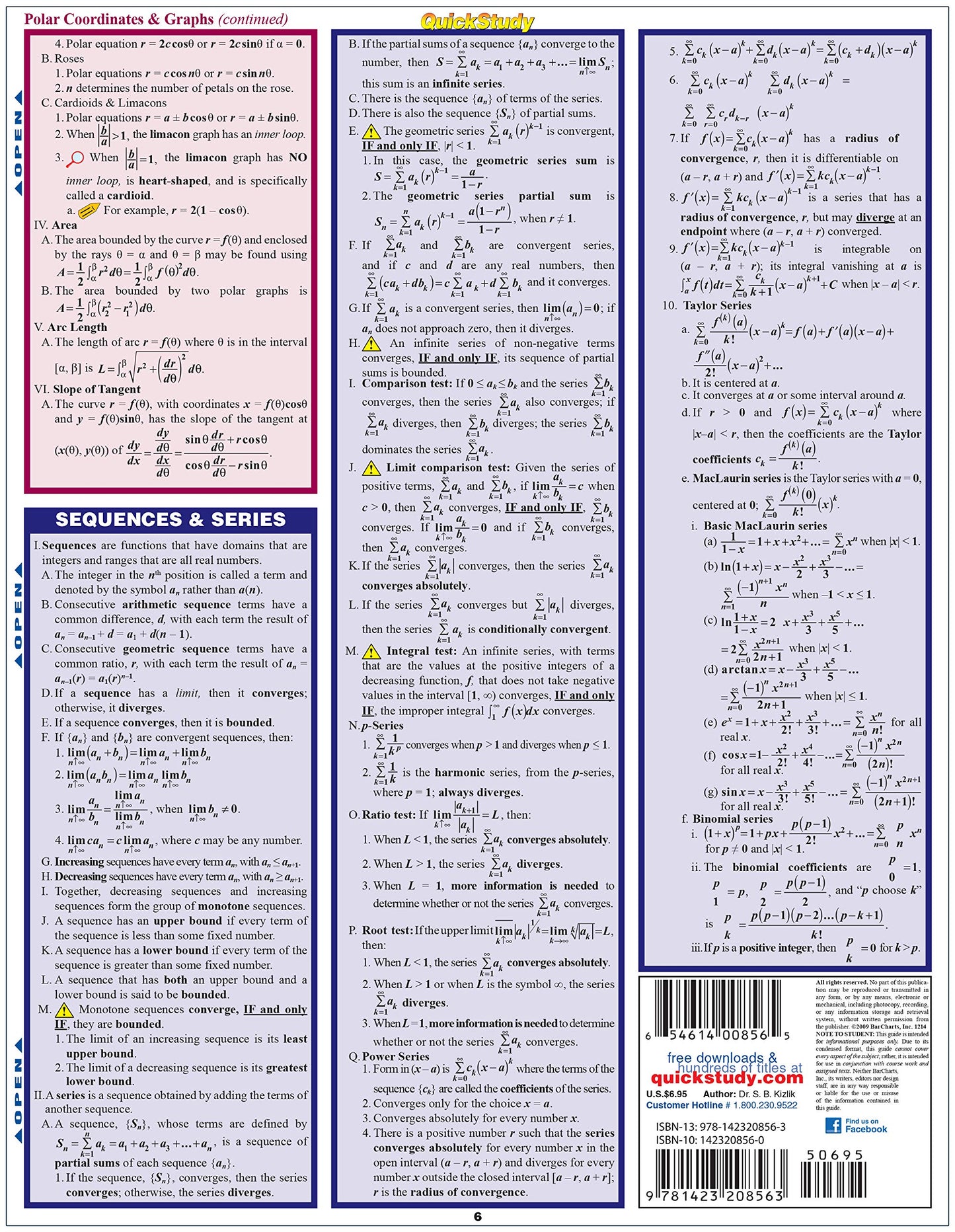 Calculus Equations & Answers QuickStudy Laminated Study Guide (QuickStudy Academic)