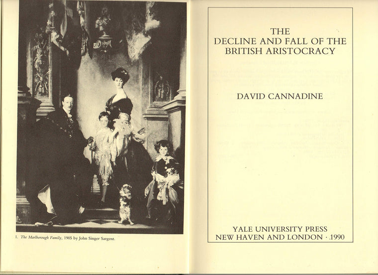 The Decline and Fall of the British Aristocracy — back cover