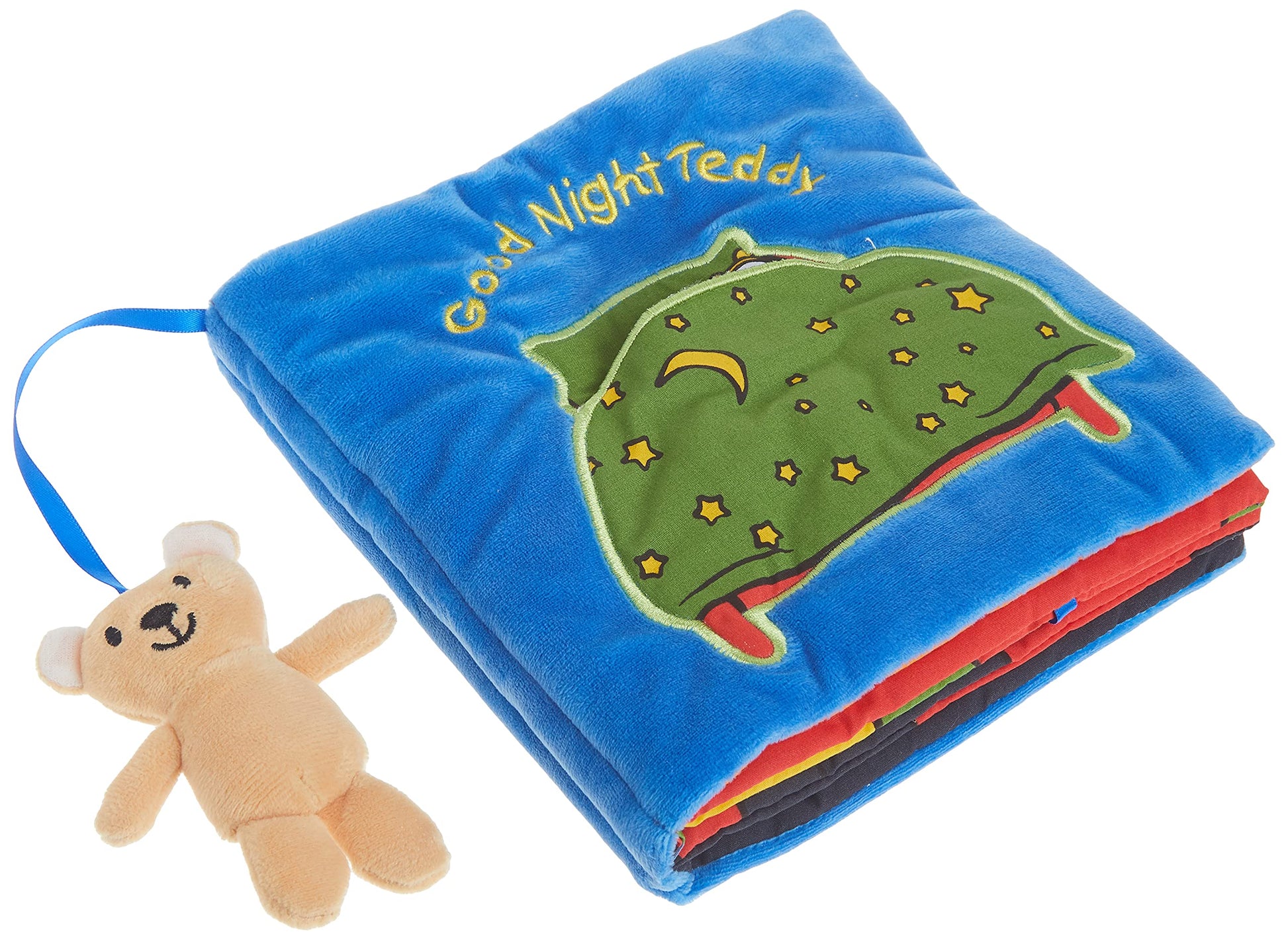 Good Night, Teddy: Interactive Soft Cloth Baby Book for Bedtime