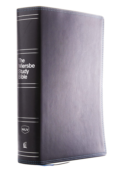 NKJV, Wiersbe Study Bible, Leathersoft, Black, Red Letter, Comfort Print: Be Transformed by the Power of Gods Word
