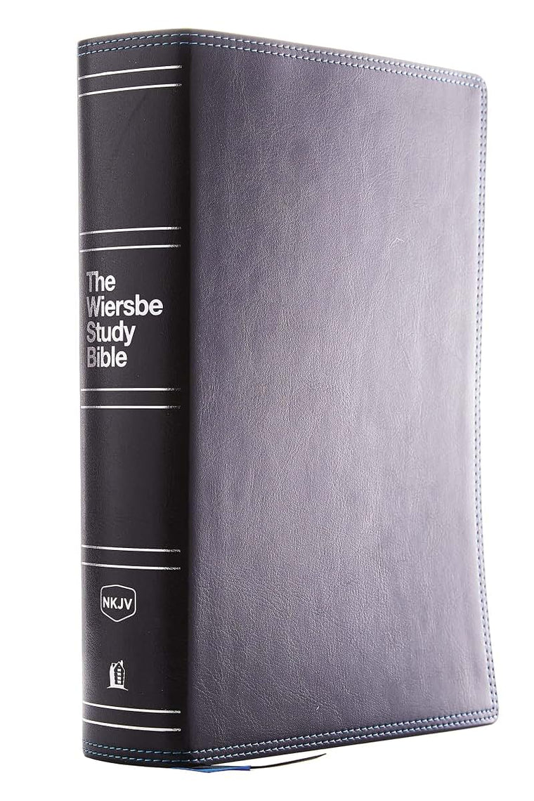 NKJV, Wiersbe Study Bible, Leathersoft, Black, Red Letter, Comfort Print: Be Transformed by the Power of Gods Word
