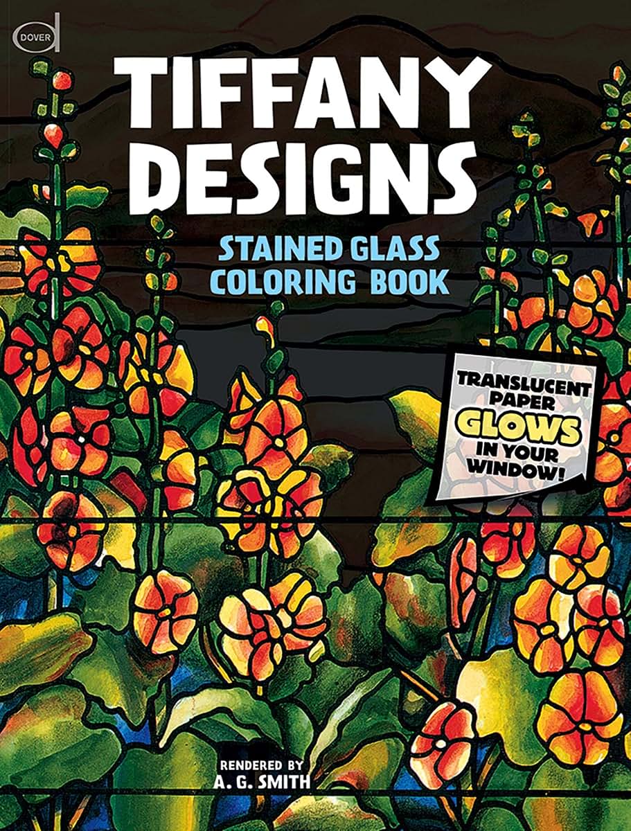 Tiffany Designs Stained Glass Coloring Book (Dover Design Coloring Books)