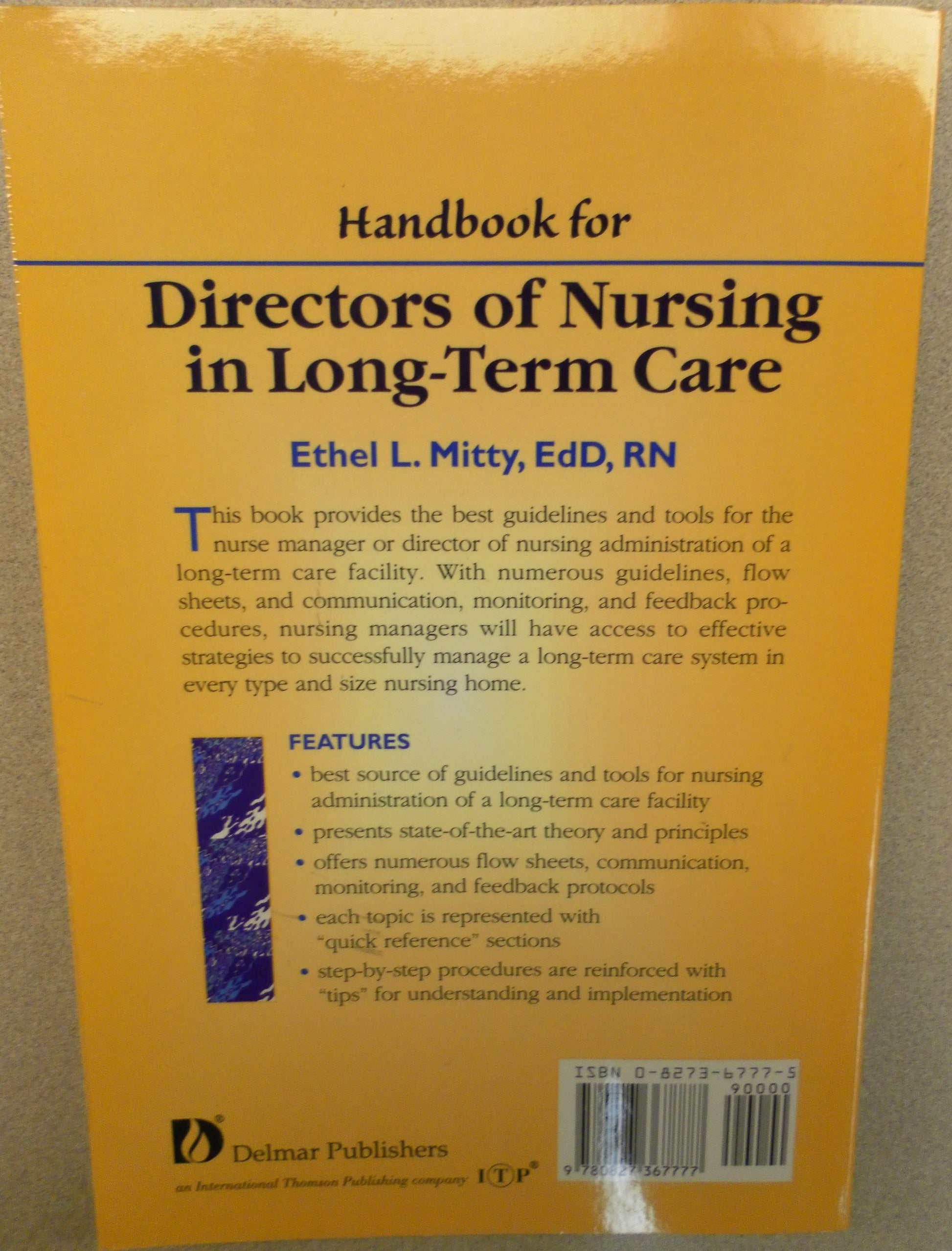 Handbook for Directors of Nursing in Long-Term Care
