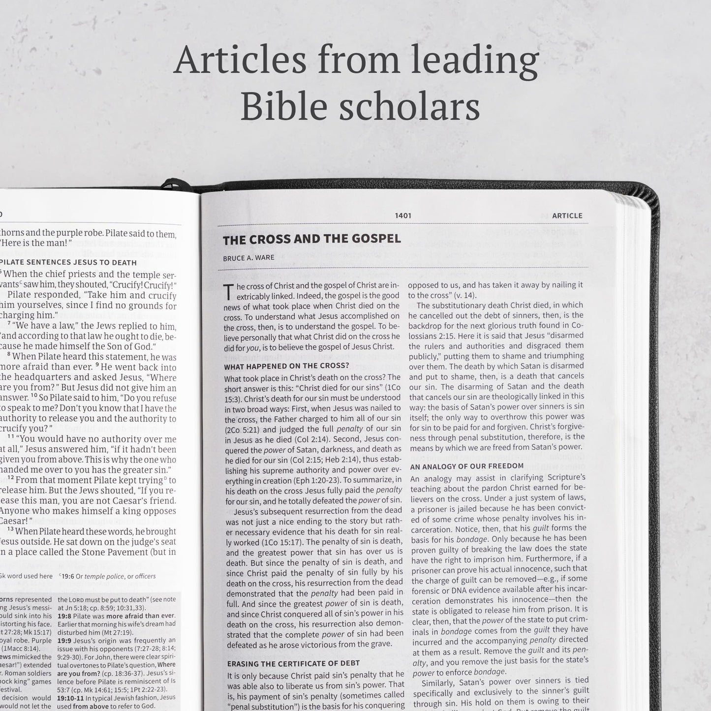 CSB Everyday Study Bible, Black LeatherTouch, Black Letter, Study Notes, Illustrations, Aricles, Easy-to-Carry, Easy-to-Read Bible Serif Type