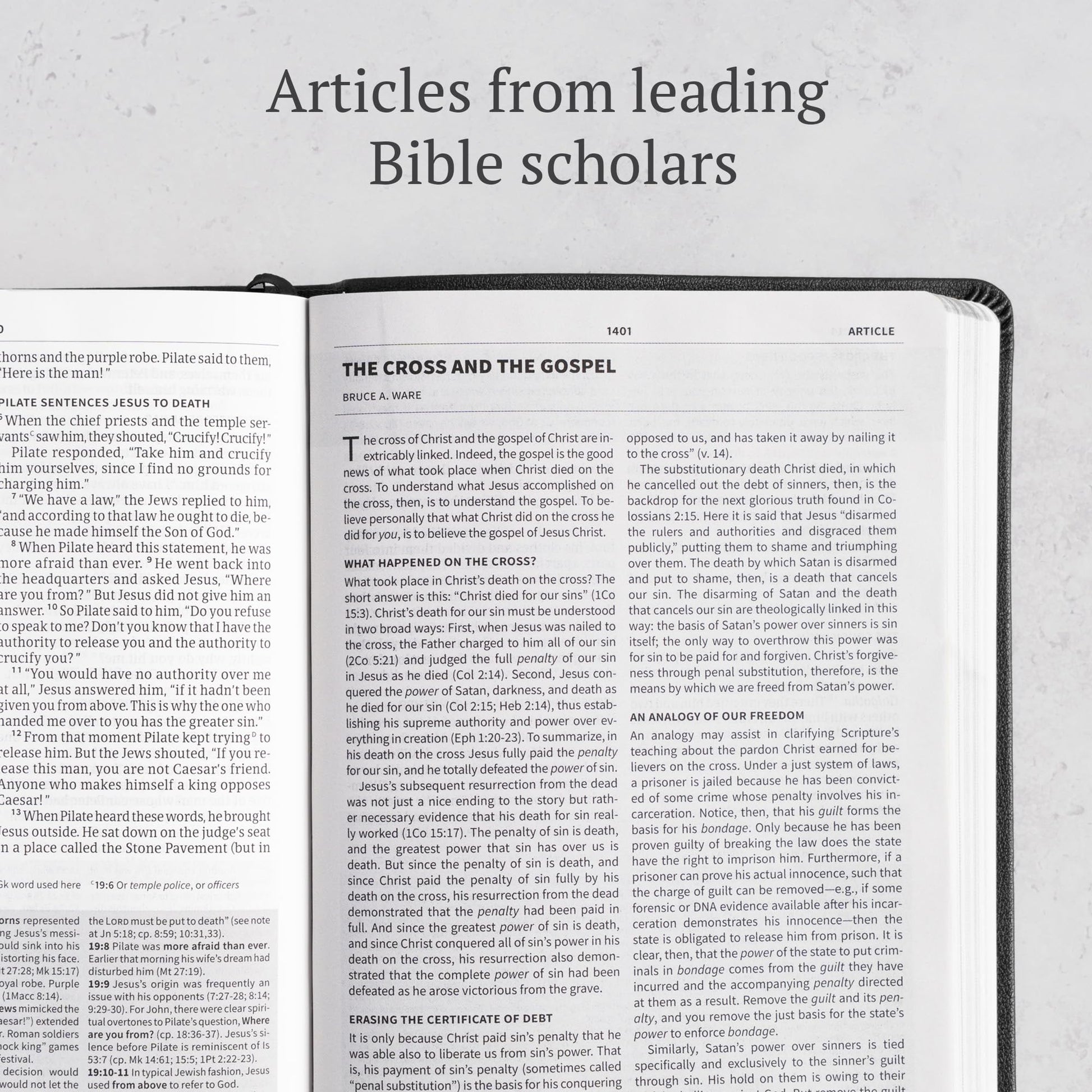 CSB Everyday Study Bible, Black LeatherTouch, Black Letter, Study Notes, Illustrations, Aricles, Easy-to-Carry, Easy-to-Read Bible Serif Type