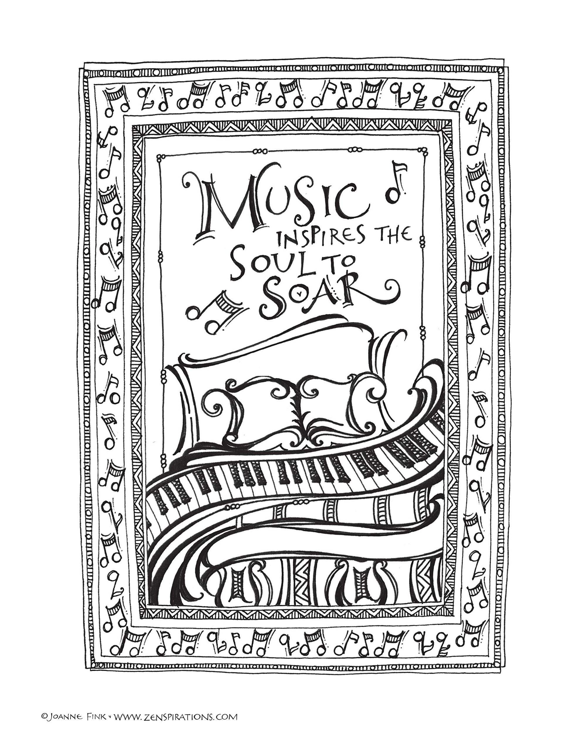 Zenspirations (R) Coloring Book Inspirations: Designs to Feed Your Spirit: Create, Color, Pattern, Play! (Design Originals) 30 Uplifting & Encouraging Designs with Positive Messages & Playful Patterns