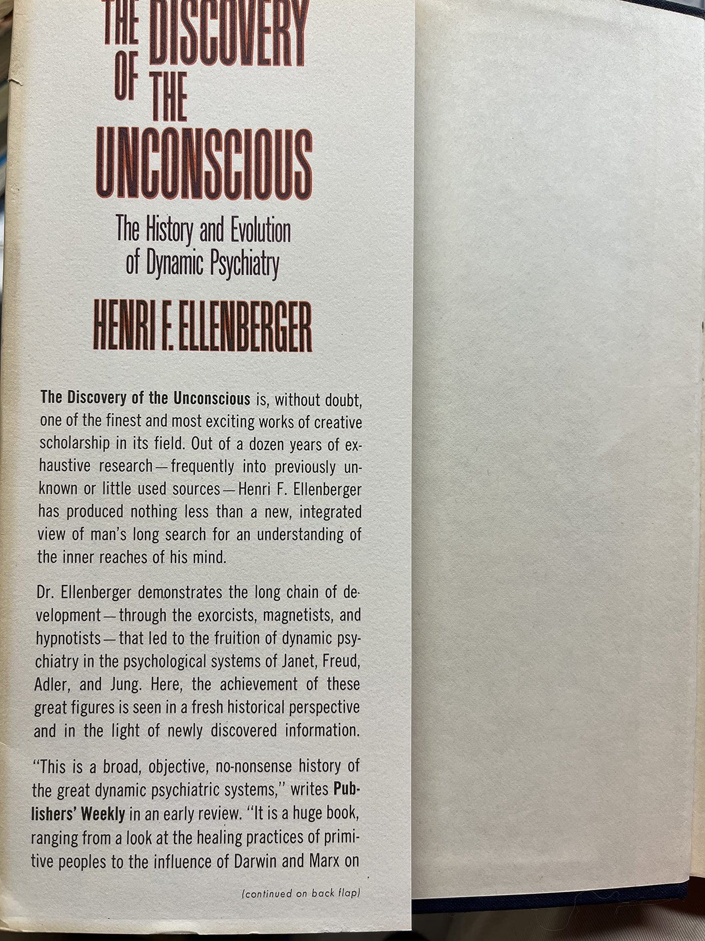 The Discovery of the Unconscious: The History and Evolution