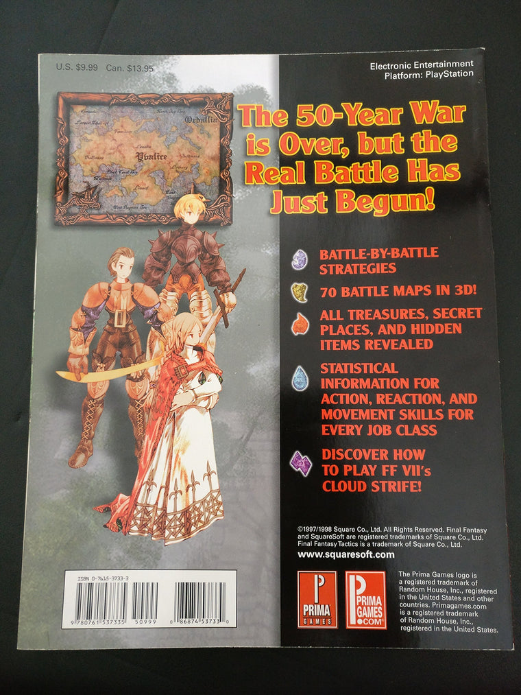 Final Fantasy Tactics: The Official Strategy Guide (Greatest Hits) — back cover