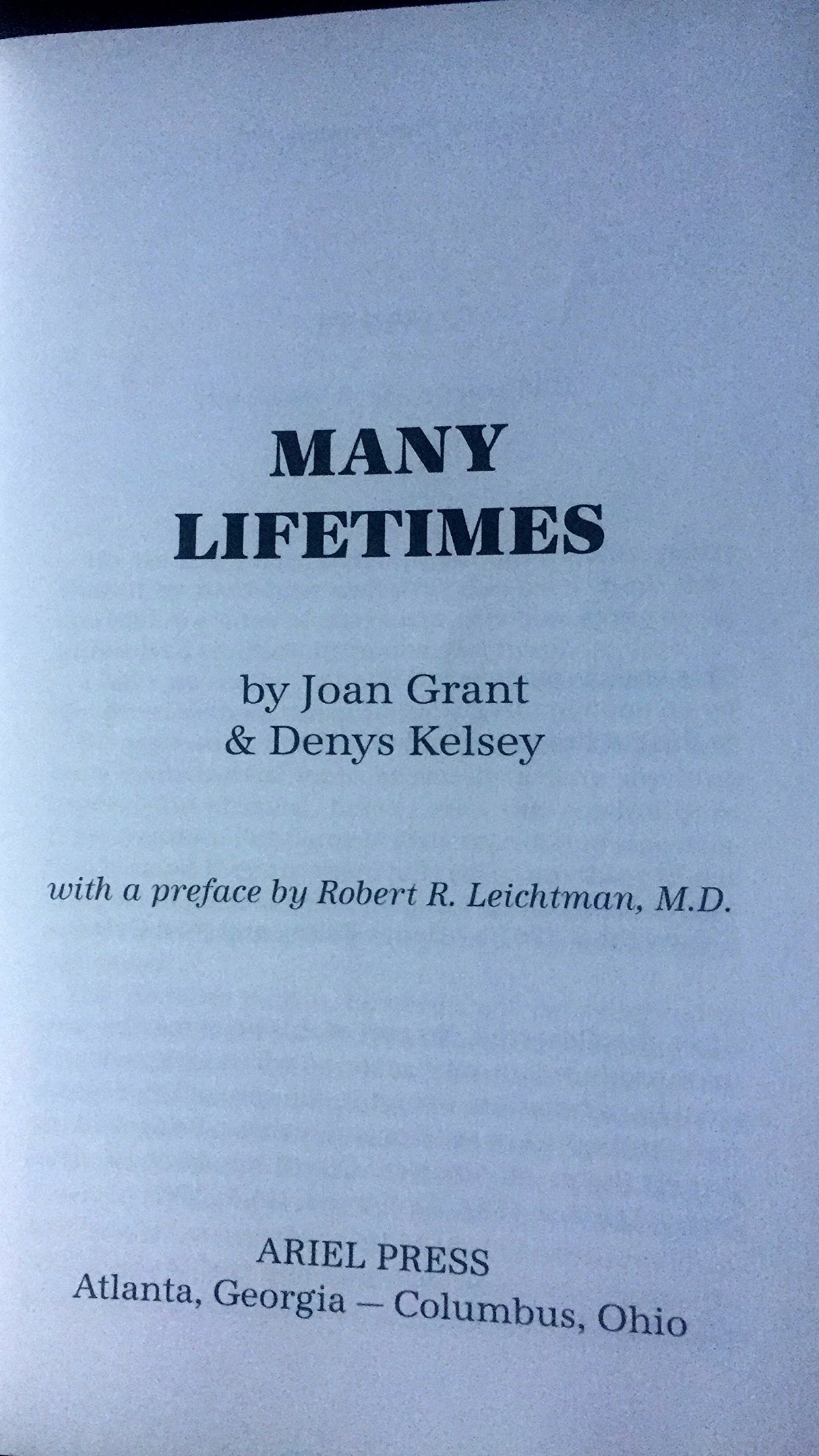 Many Lifetimes