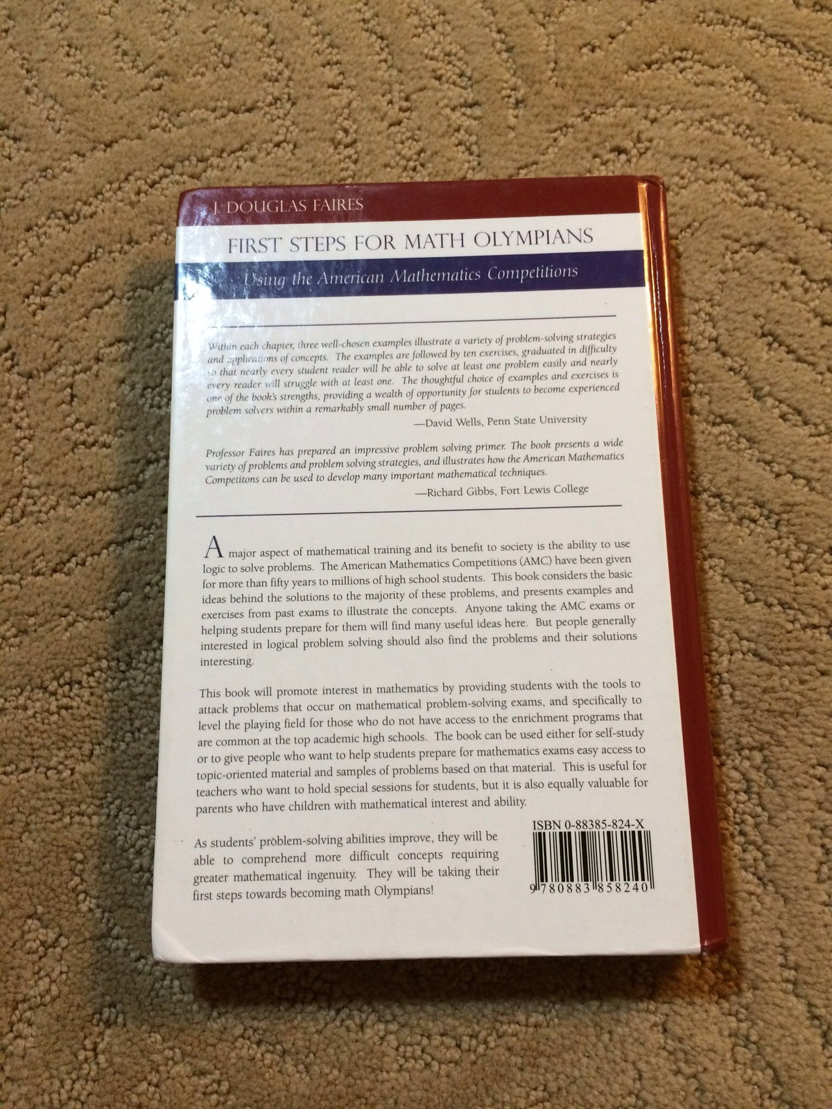 First Steps for Math Olympians: Using the American Mathematics Competitions (Problem Books) (MAA Problem Book Series)