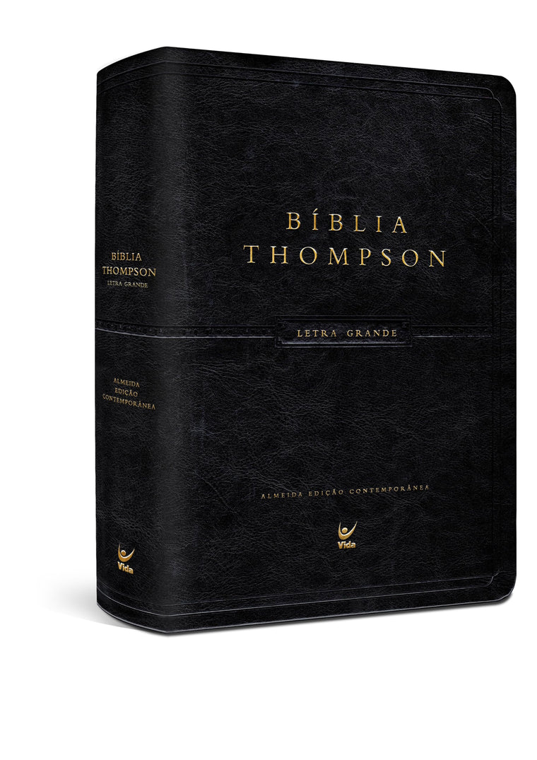 Biblia Thompson AEC - Letra Grande - Em Portugues do Brasil - Luxo Preta - Concordancia - Mapas - Estudos Biblicos